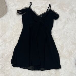 Lulu's Elegant Black Lace Dress